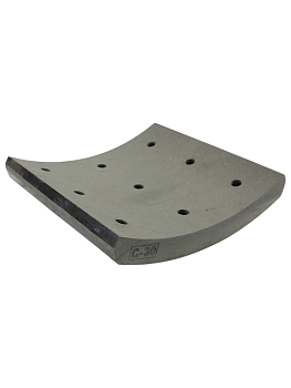 Накладка тормозная ПАЗ "Аврора", КАВЗ сверл. (б/асб)