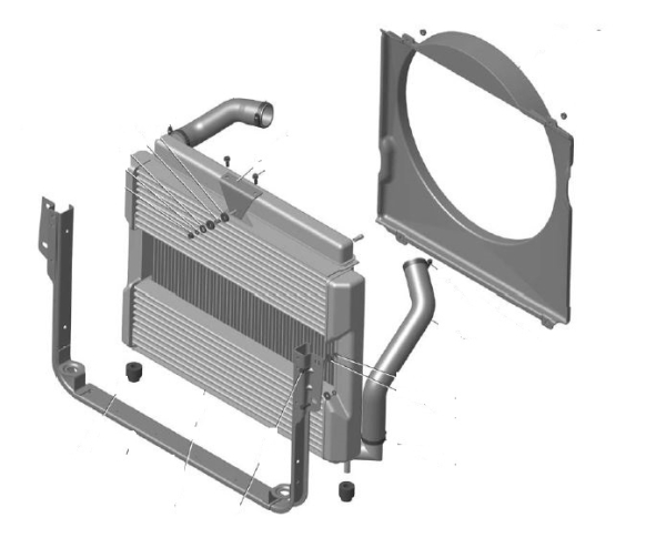 Патрубки радиатора 3302 дв. Cummins ISF 2.8 (к-т 2 шт. с червячными хомутами) ОРИГИНАЛ ФАРЕР