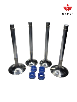 Клапана впускные и выпускные дв. ЯМЗ 236, 238 ОРИГИНАЛ (к-т 2+2 шт с м/с колпачками) ФАРЕР