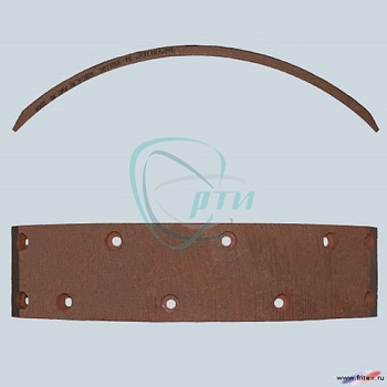 Накладка тормозная ГАЗ-51, ПАЗ зад.корот. сверл.