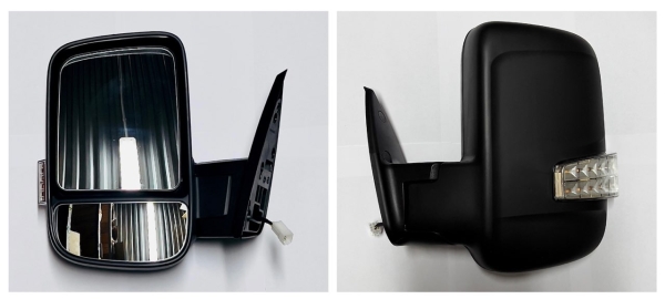 Зеркало заднего вида /Г-ль Бизнес/(одноногое) руч. привод, обогрев, с повт, тисненое (черное) лев.