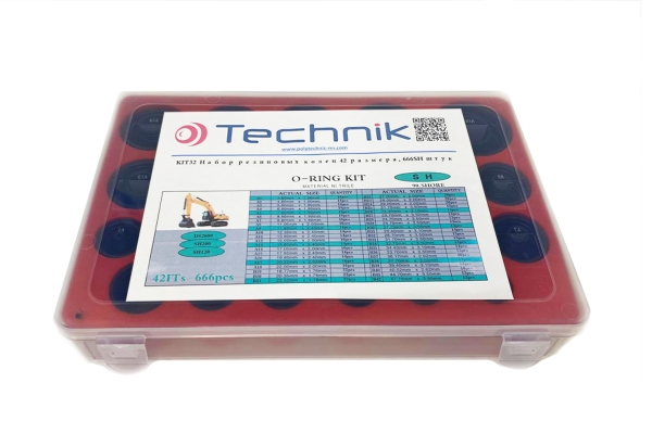 Набор резиновых колец 42 размеров, 477шт