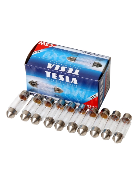 Лампа Ас 12V-5W SV8.5 Tesla (номер.знак,салон)
