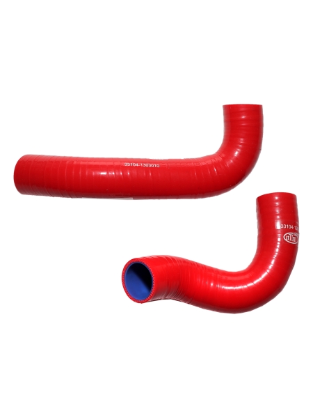 Патрубки радиатора Г-Вал-й дв.ММЗ-245 (к-т 2 шт.) красный ПТП