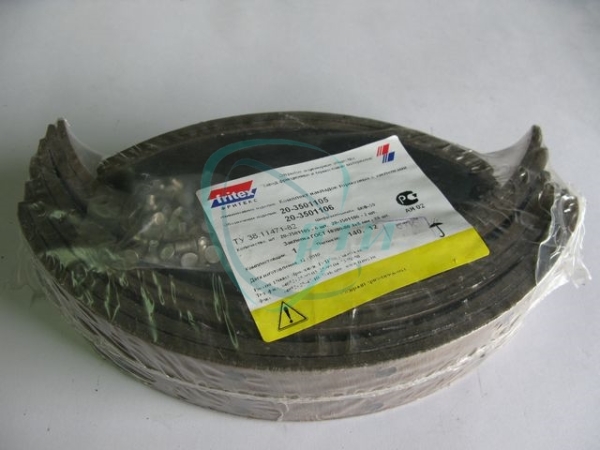 Накладка тормозная УАЗ, РАФ с заклепками Комплект № 1