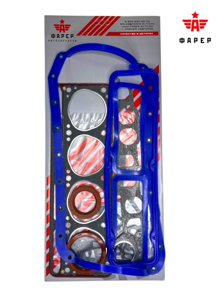 Комплект прокладок дв. УМЗ-417 (под сальник) ЛЮКС (полный) силикон,ПГБ с герм паронит 0.8 20 штФАРЕР