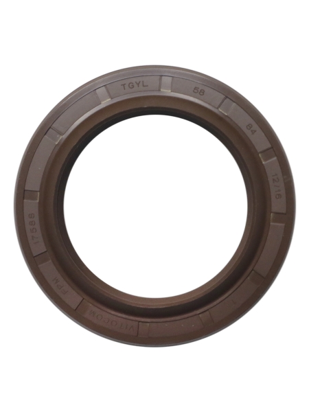 Сальник 2.2-58х84х12/16 лев. вращ. Г-3309, 4301/крышка, ЗИЛ/вал втор. КПП FPM-фторкаучук 17588