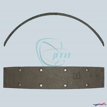 Накладка тормозная УАЗ-3160 длин. (б/асб.) сверл.