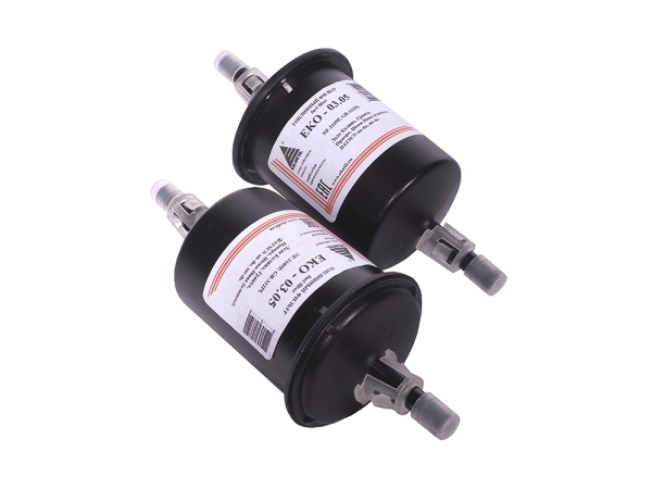 Фильтр топливный Экофил ВАЗ 2123, 1118, ZAZ-Daewoo (клипсы) ПЛАСТИКОВЫЙ