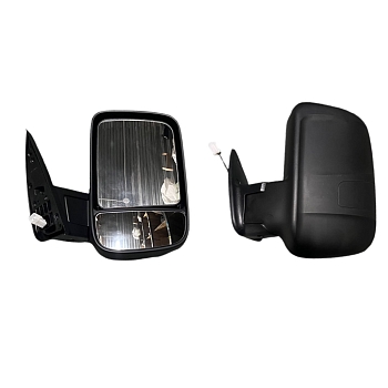 Зеркало заднего вида /Г-ль Бизнес/(одноногое) руч. привод, обогрев, тисненое (черное) левое