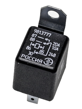 Реле универсальное (24В, 20/10А) 5-контактное с кронштейном