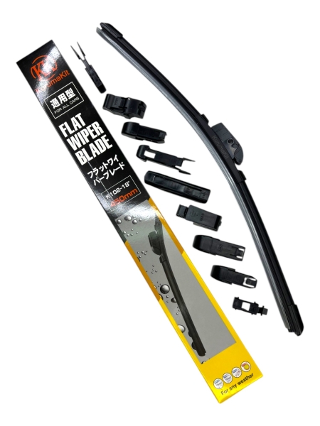 Щетка стеклоочистителя бескаркасная 18/450mm креплени 9 коннекторов KURUMAKIT