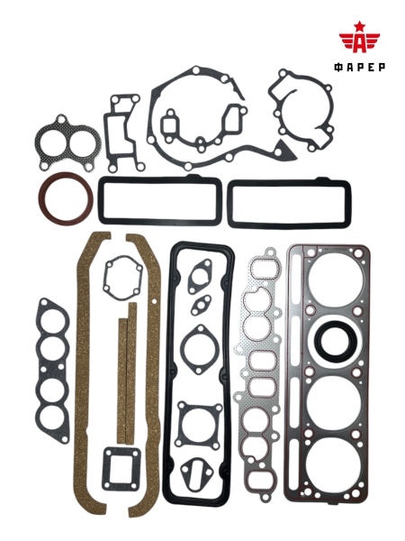 Комплект прокладок дв. УМЗ-4216 Г-ль с ГБО СТАНДАРТ (полный), паронит 0.8 21 шт. ФАРЕР