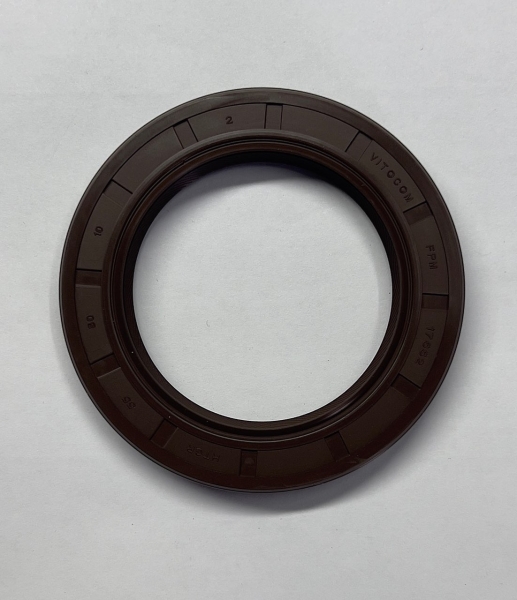 Сальник 2.2-55х80х10 с пружиной, вала коленчатого пер.  УМЗ-4215,4216,А274 (VITON) 17552 Фторкаучук