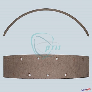 Накладка тормозная ГАЗ-3307, ПАЗ, КрАЗ перед.длин.сверл.