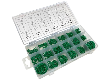 Набор резиновых колец 15 размеров, 150 штук (фторкаучук)