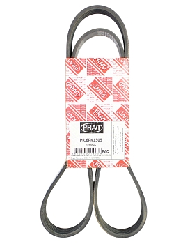 Ремень 1305 (поликлин) 6PK привода агрегатов УАЗ Hunter дв. ЗМЗ-51432 Евро 4 PRAVT