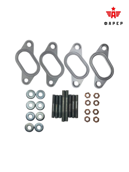 Р/к выпускного коллектора (крепления) дв.406 (прокладка металл, полный) ФАРЕР