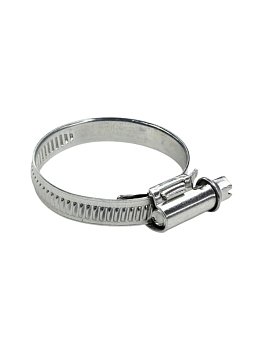 Хомут червячный 26-44/9 (цинковое хроматирование) Завод ТРУД