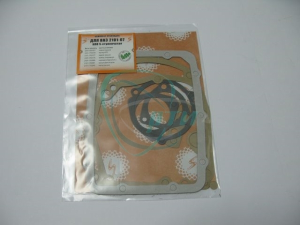 Прокладки КПП 5-ст 2101-07 (8 шт.) картон/паронит Комплект