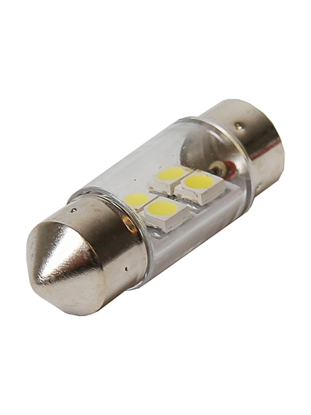 Лампа светодиодная Т11 4SMD WHITE (31мм) 12V T11x31 S8.5 Маяк (номер.знак,салон)