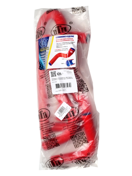 Патрубки отопителя Г-ль дв.Cummins силикон (5шт.) красн. ПТП