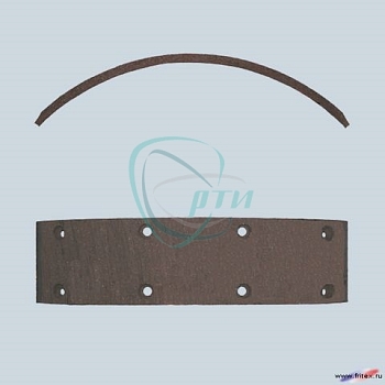 Накладка тормозная УАЗ, РАФ кор. сверл. (асбестовая)