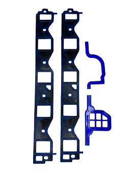 Прокладка под плиту Г-53 с каркасом (силикон) синий, компл 4 шт