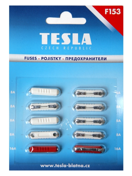 Предохранитель F 153 (8х8А ,2х16А) блистер 10 шт.