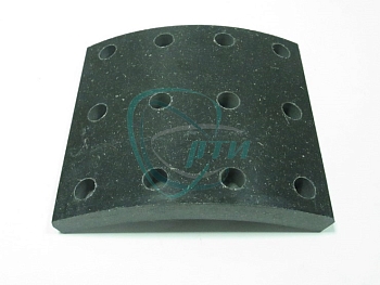 Накладка тормозная КАМАЗ ЕВРО с заклепками (к-т 8 шт. внутр. шлиф. 19,0х16,0) с заклепками