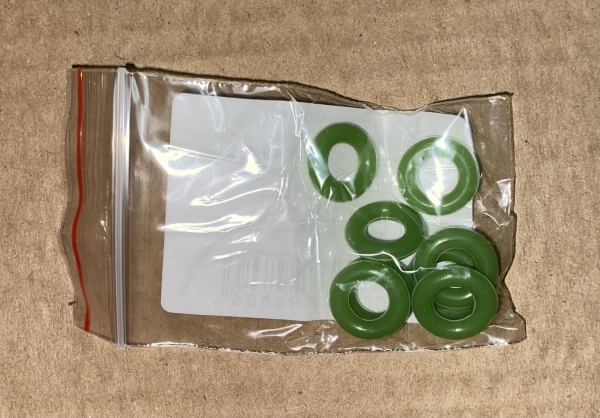 Кольцо форсунки ГАЗ с дв. 406, 405, 4216, ВАЗ-2110-15, 2170 (8 шт.) силикон зелен.