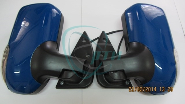 Зеркало заднего вида Г-ль, Соб-ль н/о объемное (синий) с повторителем, ручн.приводом