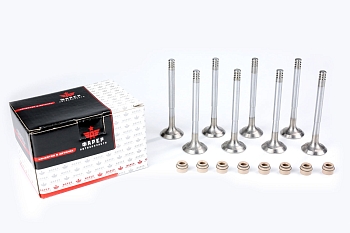 Клапана выпускные дв. 405,406,409ОВЫЕ (к-т 8 шт. с м/с колпачками) ФАРЕР