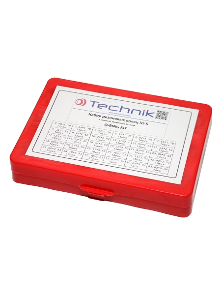 Набор резиновых колец A, красный, 30 размеров, 347шт Technik