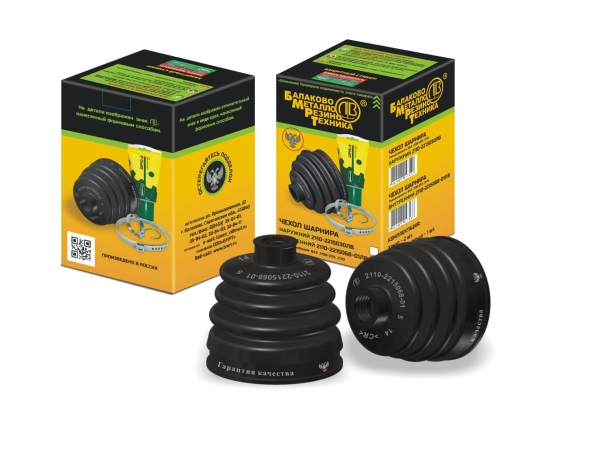 Пыльник ШРУСа внутренний для а/м ВАЗ-2108-15, 2170 Приора (2 хомута, стопорные кольца и смазка, в ин