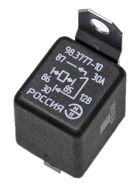 Реле универсальное (12В, 30А) 4-контактное с кронштейном