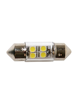Лампа светодиодная Т11 4SMD WHITE (31мм) 12V T11x31 S8.5 Маяк (номер.знак,салон)