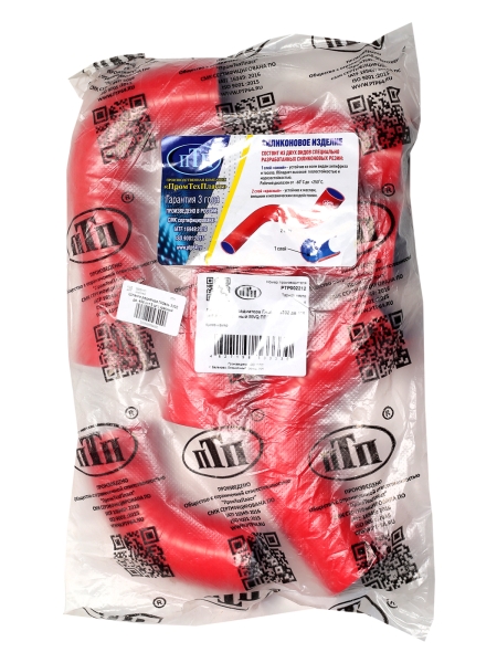 Патрубки радиатора Г-ль 3302 дв. 406 (к-т 5 шт.) красный ПТП