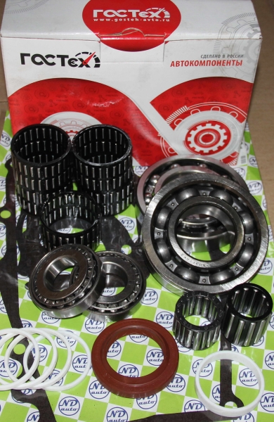 44 Р/к КПП 5-ст. ГАЗ-3307,3309,33104  (подшипники,сальники,прокладки)