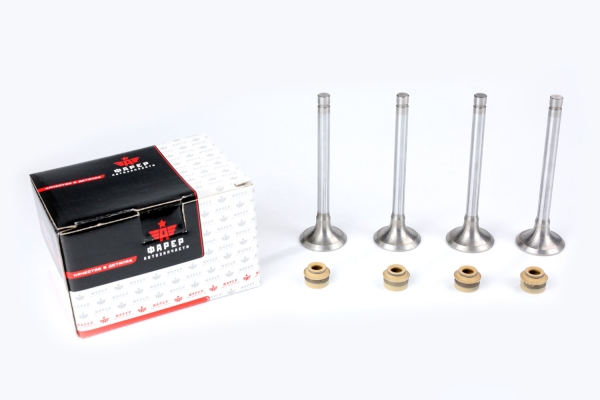 44 Клапана выпускные дв. 24, 451 ОРИГИНАЛ (к-т 4 шт. с м/с колпачками) ФАРЕР