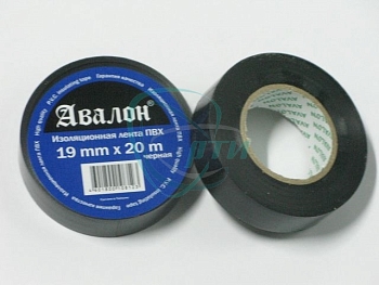 Изолента 19х20м (черная) Авалон