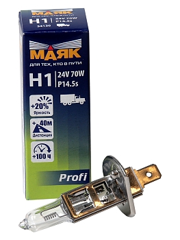 Лампа фар H1 24V-70W P14.5S Маяк